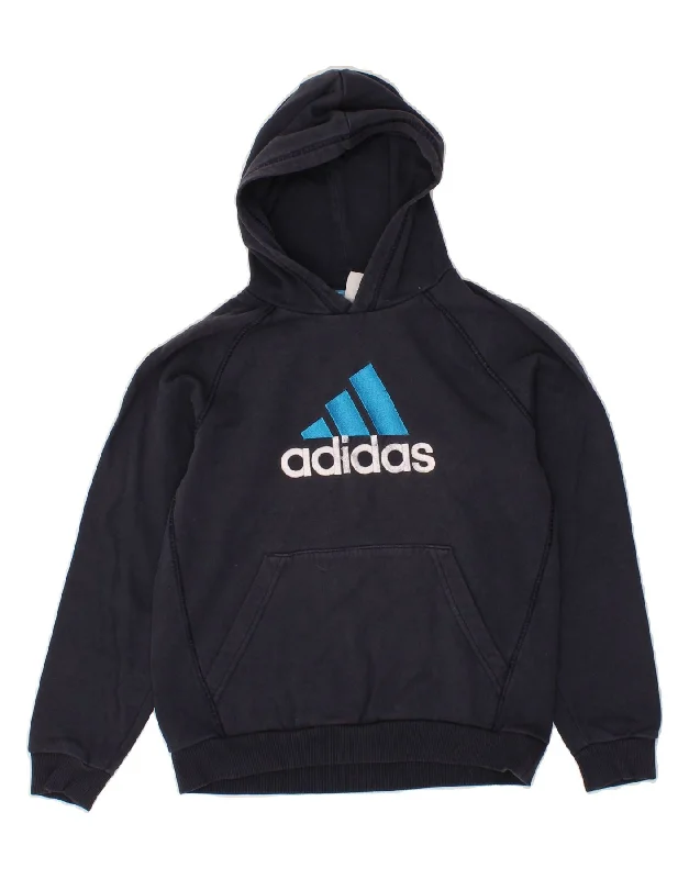 ADIDAS Boys Graphic Hoodie Jumper 11-12 Years Navy Blue Hoodie with Cuffed Sleeves Snug Secure ADIDAS Boys Graphic Hoodie Jumper 11-12 Years Navy Blue Hoodie with Cuffed Sleeves Snug Secure