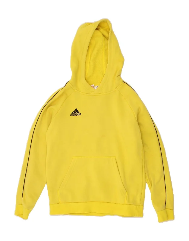 ADIDAS Boys Hoodie Jumper 11-12 Years Yellow Cotton Hoodie with Sequins Glamorous Eye-catching ADIDAS Boys Hoodie Jumper 11-12 Years Yellow Cotton Hoodie with Sequins Glamorous Eye-catching