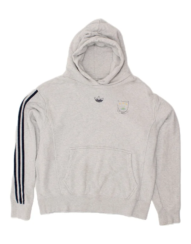 ADIDAS Mens Hoodie Jumper Large Grey Cotton Hoodie with Raglan Sleeves Sporty Comfortable ADIDAS Mens Hoodie Jumper Large Grey Cotton Hoodie with Raglan Sleeves Sporty Comfortable