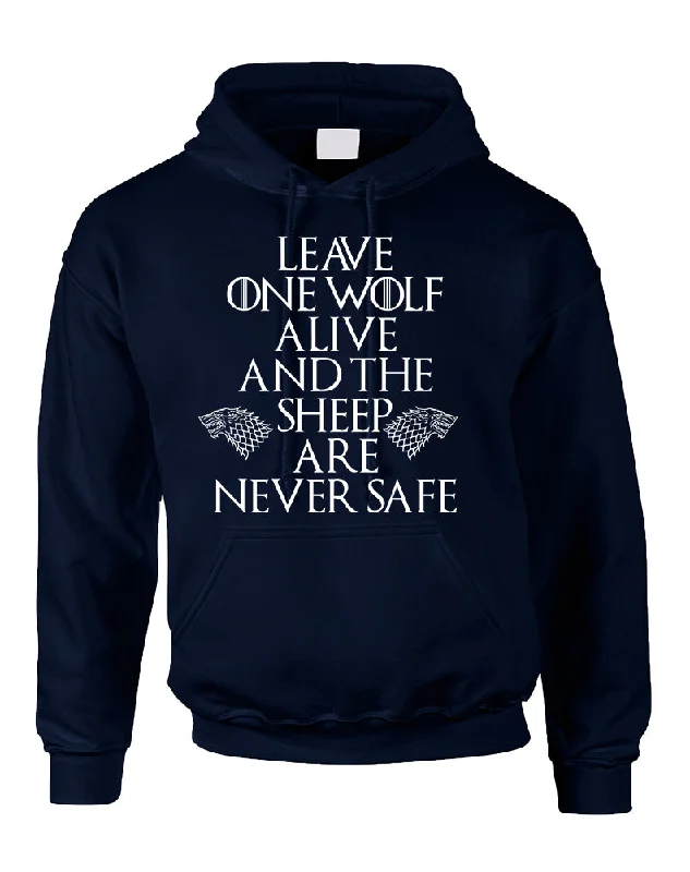 Adult Hoodie Leave One Wolf Alive The Sheep Are Never Safe Hoodie with Cuffed Sleeves Snug Secure Adult Hoodie Leave One Wolf Alive The Sheep Are Never Safe Hoodie with Cuffed Sleeves Snug Secure