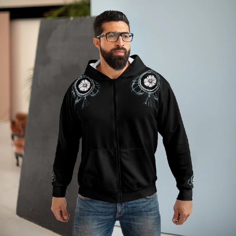 AOP Unisex Zip Hoodie Hoodie with Toggle Buttons Decorative Unique