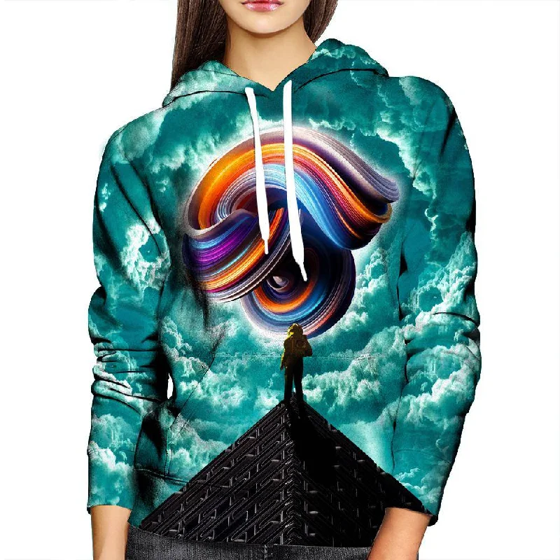 Astronaut Matter Womens Hoodie Hoodie with Hem Elastic Stretchable Comfortable