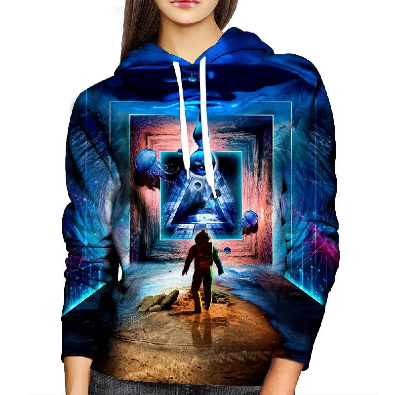 Astronaut Portal To The Beyond Womens Hoodie Hoodie with Hidden Zipper Minimalist Clean Astronaut Portal To The Beyond Womens Hoodie Hoodie with Hidden Zipper Minimalist Clean