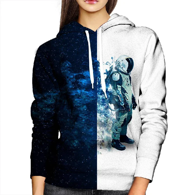 Astronauts Are Always In Space Womens Hoodie Hoodie with Slit Hem Functional Movement Astronauts Are Always In Space Womens Hoodie Hoodie with Slit Hem Functional Movement