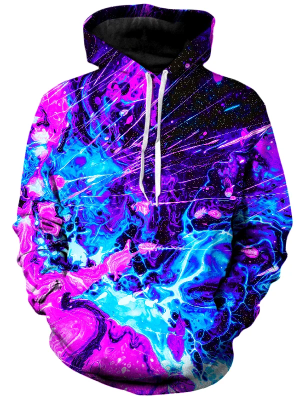 Cosmic Burst Unisex Hoodie Hoodie with Side Slits Relaxed Casual
