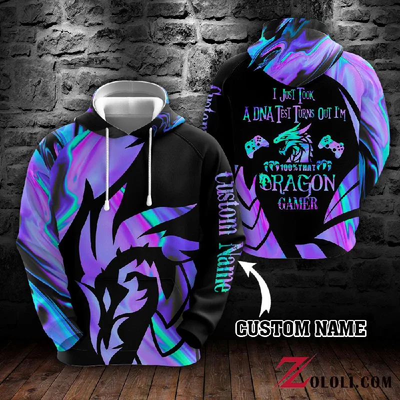Dragon Gamer I Just Took A DNA Test Hoodie 3D custom TXX Hoodie Dress Longline Feminine Dragon Gamer I Just Took A DNA Test Hoodie 3D custom TXX Hoodie Dress Longline Feminine
