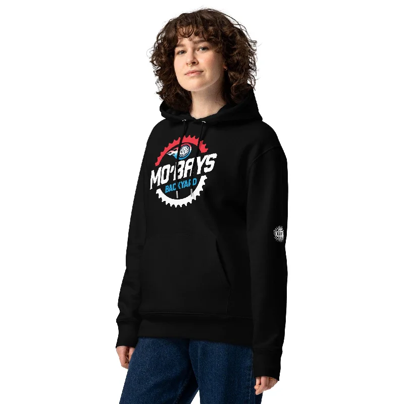 Gear Two Unisex Organic Hoodie (Dark Color) Hoodie with Hem Applique Textured Unique Gear Two Unisex Organic Hoodie (Dark Color) Hoodie with Hem Applique Textured Unique
