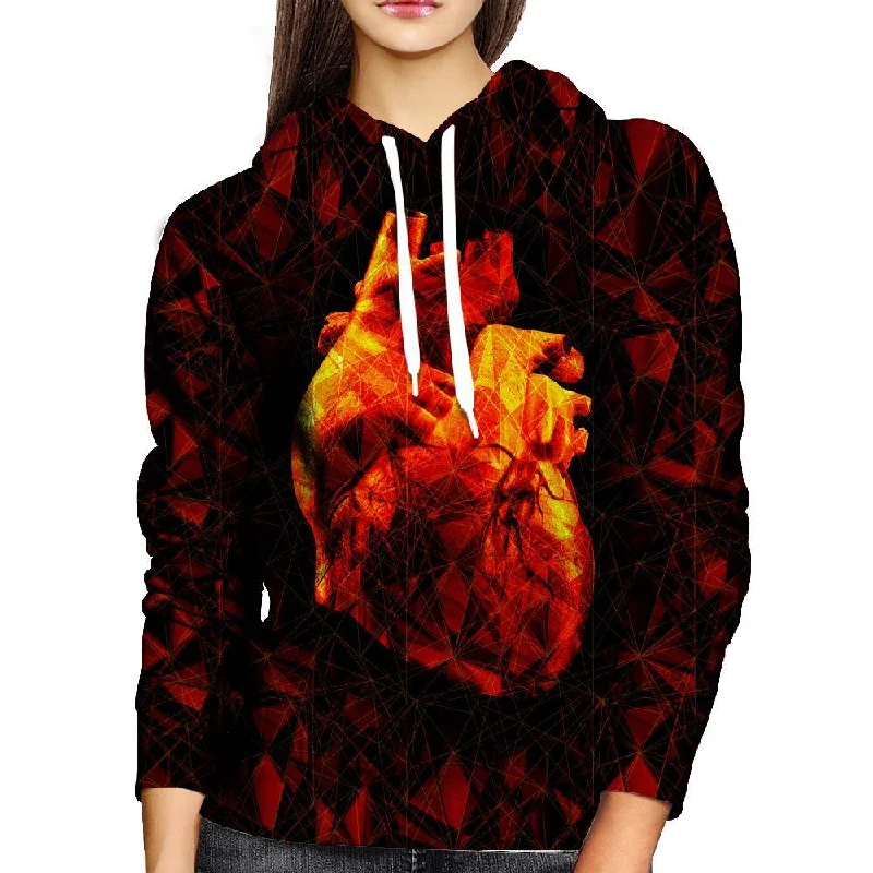 Geometric Heart Womens Hoodie