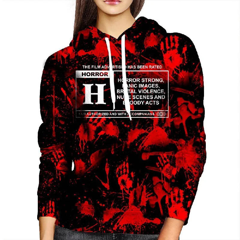 Horror Film Classification Womens Hoodie Hoodie with Lining Warm Insulated