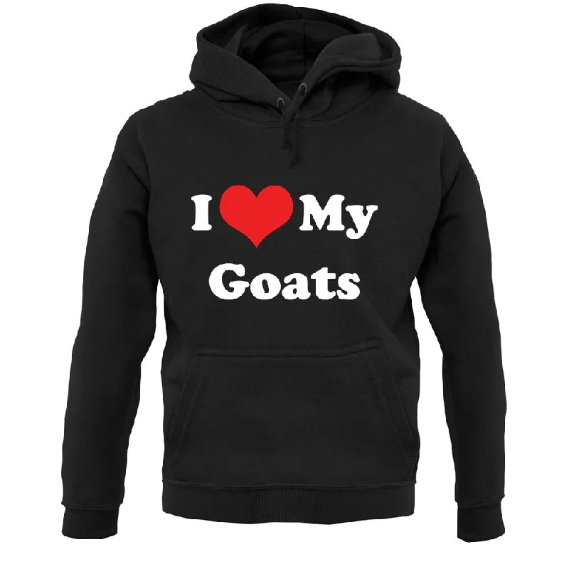 I Love My Goats Unisex Hoodie Hoodie with Gradient Ombre Colorful