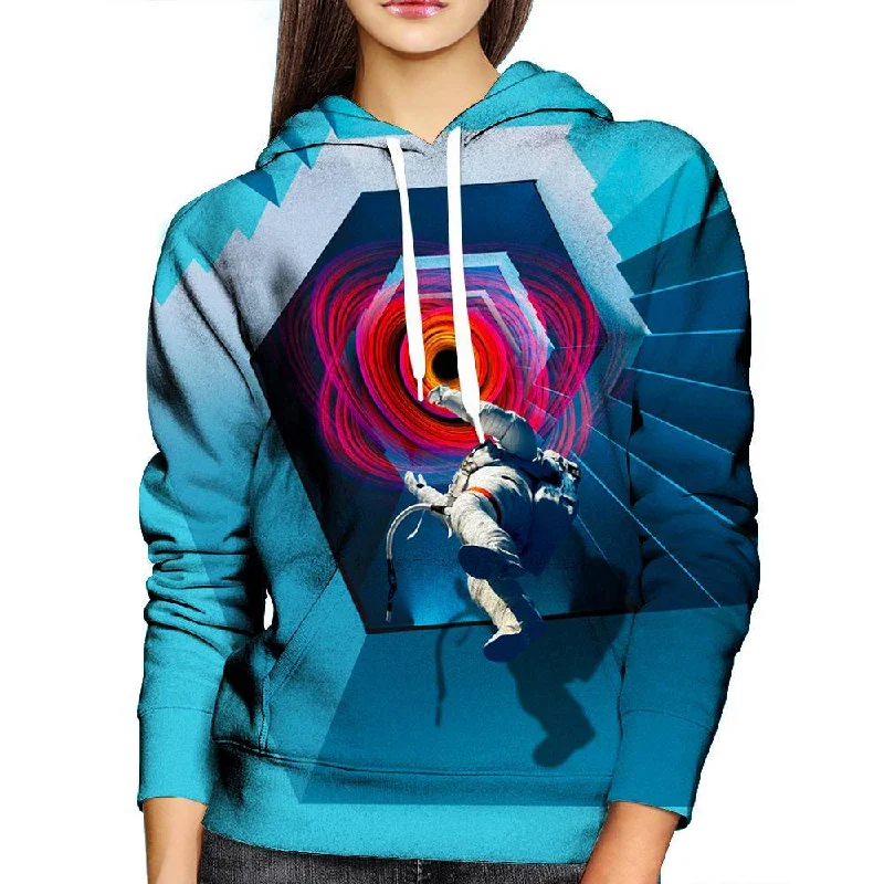 Into The Unknown Astronaut Womens Hoodie Hoodie with Slim Fit Tailored Modern