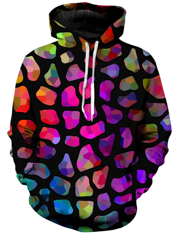 Jewel Giraffe Spots Unisex Hoodie Hoodie with Side Slits Relaxed Casual