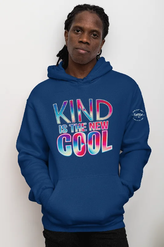 "KIND IS THE NEW COOL" Preimum Cotton Unisex Hoodie Hoodie with Hem Drawcord Adjustable Customizable "KIND IS THE NEW COOL" Preimum Cotton Unisex Hoodie Hoodie with Hem Drawcord Adjustable Customizable