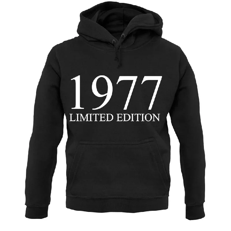 Limited Edition 1977 Unisex Hoodie Hoodie with Hem Patch Decorative Personalized