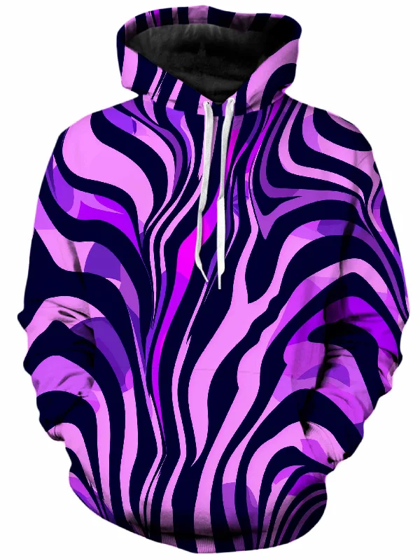 Noir Stripes Unisex Hoodie Hoodie with Turtle Neck Cozy Winter
