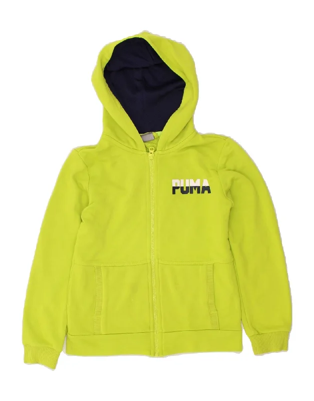 PUMA Boys Graphic Zip Hoodie Sweater 9-10 Years Green Hoodie with Full-Zip Functional Layering PUMA Boys Graphic Zip Hoodie Sweater 9-10 Years Green Hoodie with Full-Zip Functional Layering