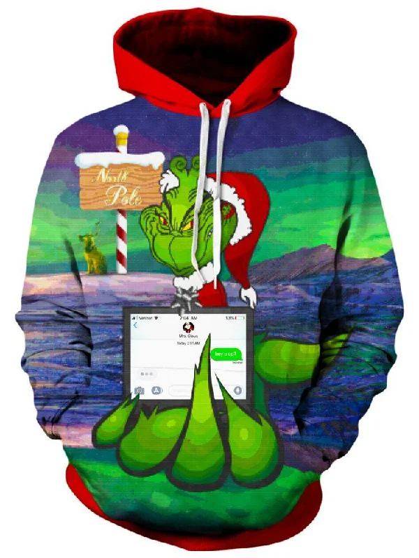Savage Grinch Unisex Hoodie Hoodie with Hidden Zipper Minimalist Clean