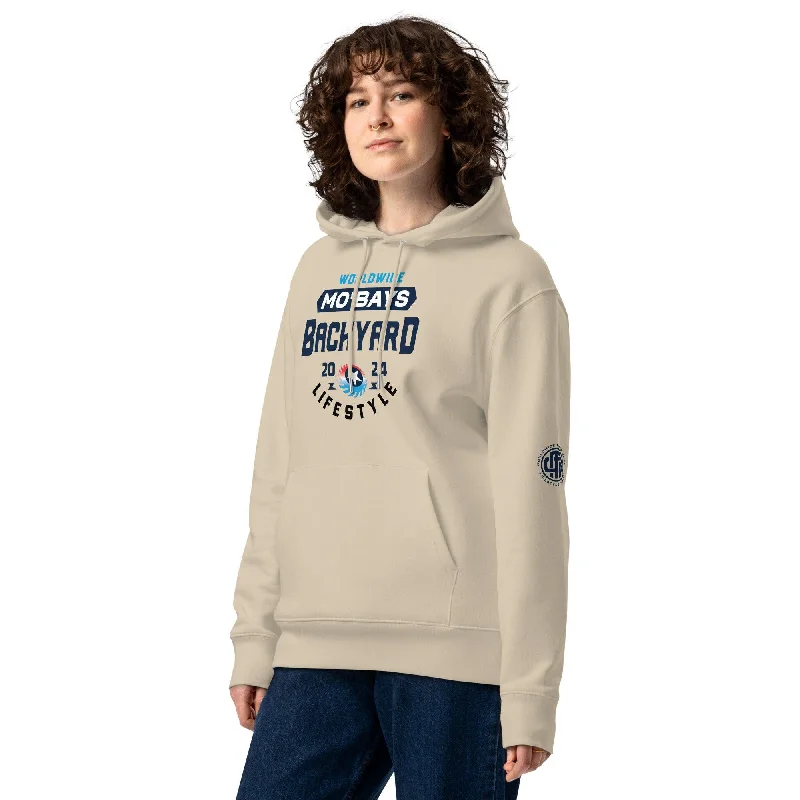 Simple Unisex Organic Hoodie (Light Color) Hoodie with Stripes Bold Sporty