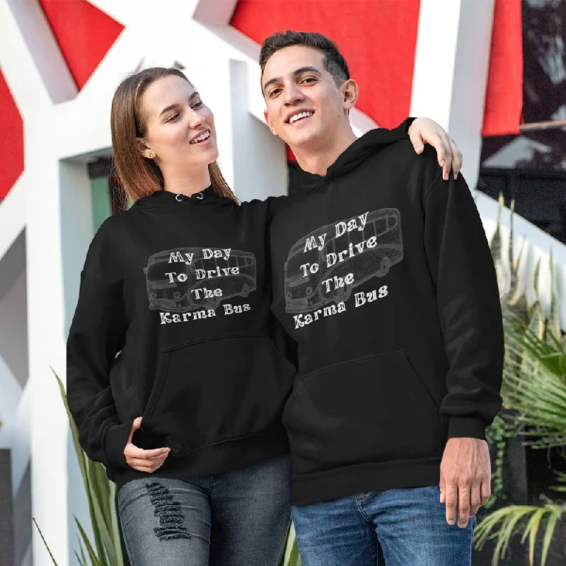 My Day to drive the Karma bus print unisex hoodies Hoodie with Snap Buttons Easy Quick My Day to drive the Karma bus print unisex hoodies Hoodie with Snap Buttons Easy Quick