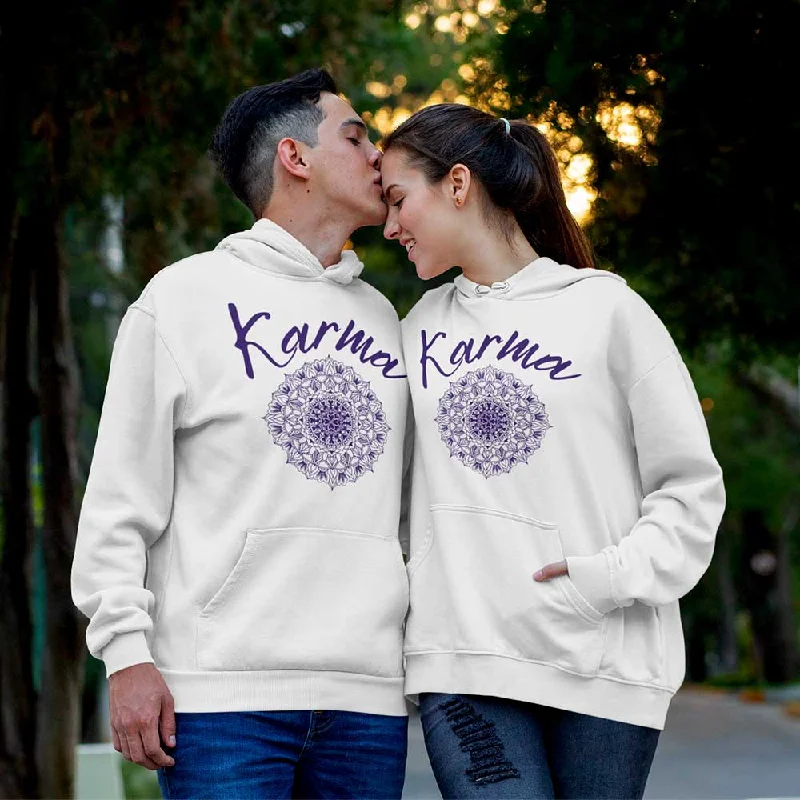Karma mandala print unisex fashion hoodies Hoodie with Belted Waist Structured Tailored Karma mandala print unisex fashion hoodies Hoodie with Belted Waist Structured Tailored