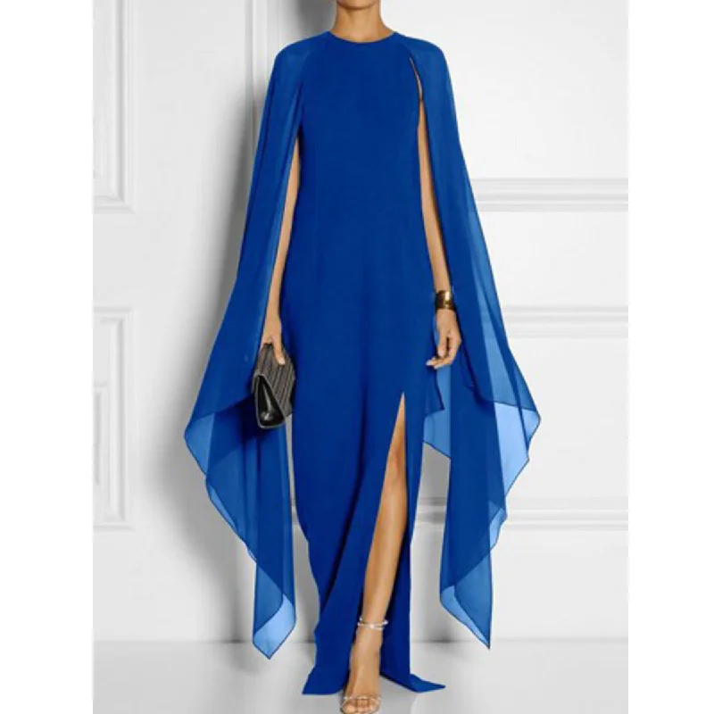 Fashion Chiffon Irregular Cape Dresses Tunics Distressed trendy