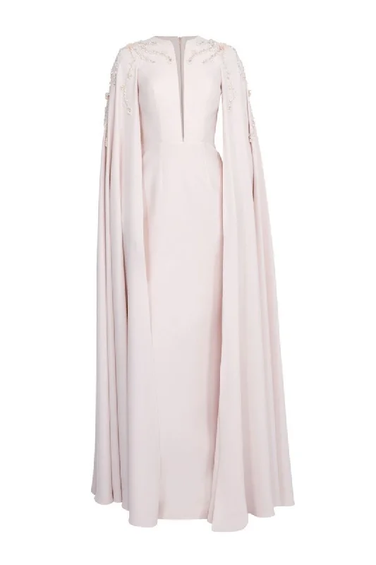 POWDER STRAIGHT CUT WITH CAPE LONG DRESS Tunics Versatile stylish
