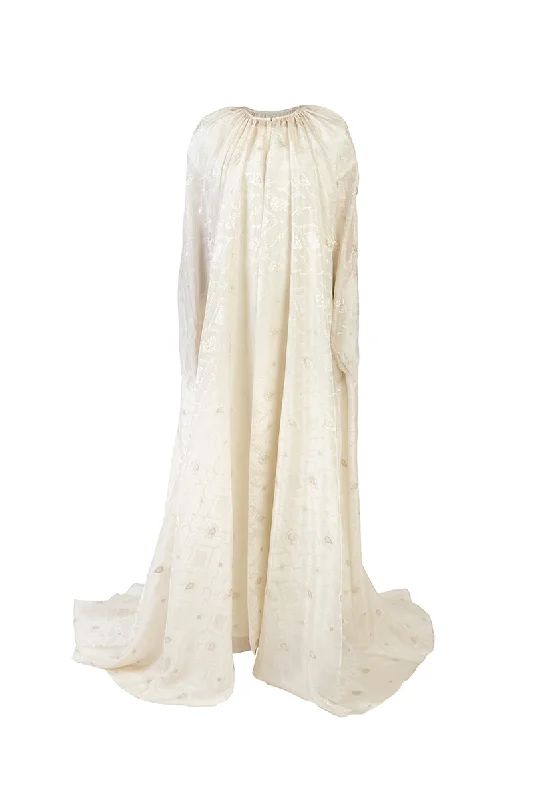 CAPE DRESS IN LIGHT GOLD Halter Neckline Beach
