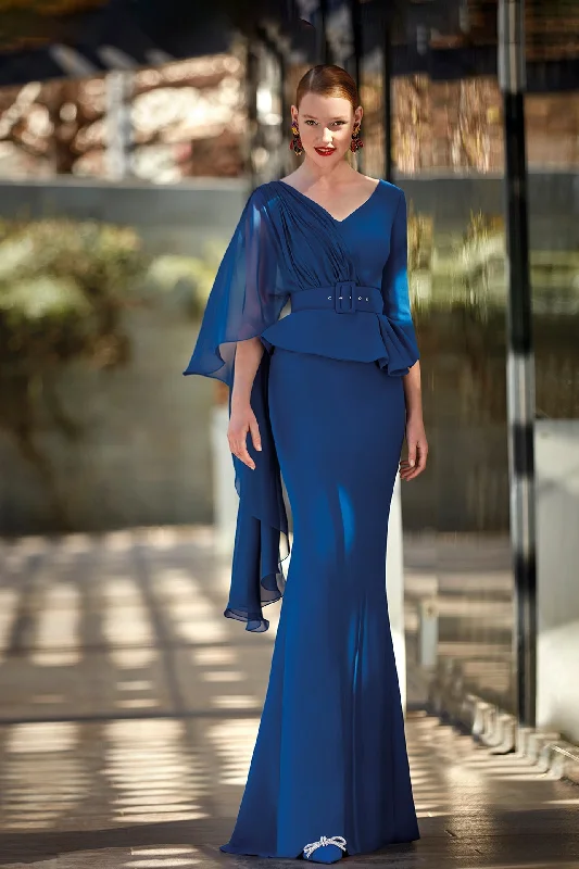 Cape sleeve mermaid dress empire Waist empire