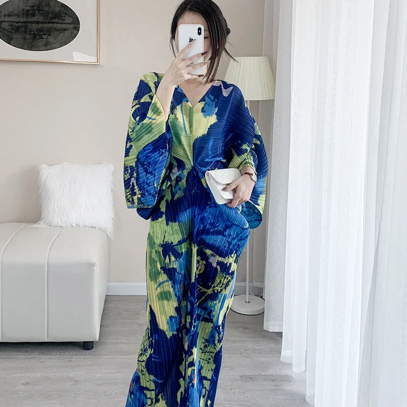 Designed Fashion Long Dresses for Women Tunics Silk luxurious