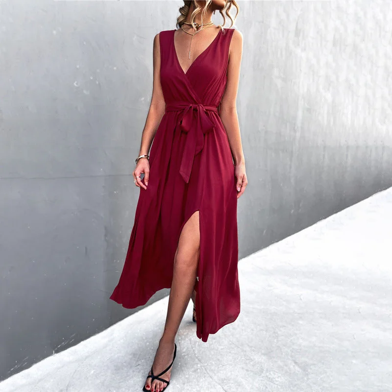 Sexy Sleeves Long Dresses Tunics Mesh breathable
