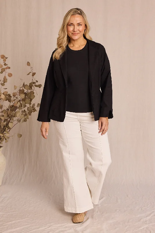 Adrift Denim Blazer in Black Silk Women's Blazer