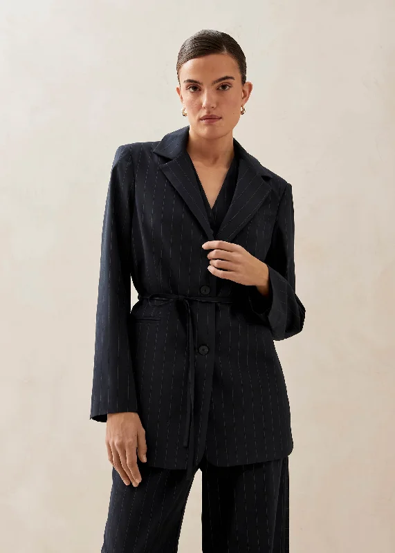 Geri Blazer Navy Blue Women's Vintage Jacket