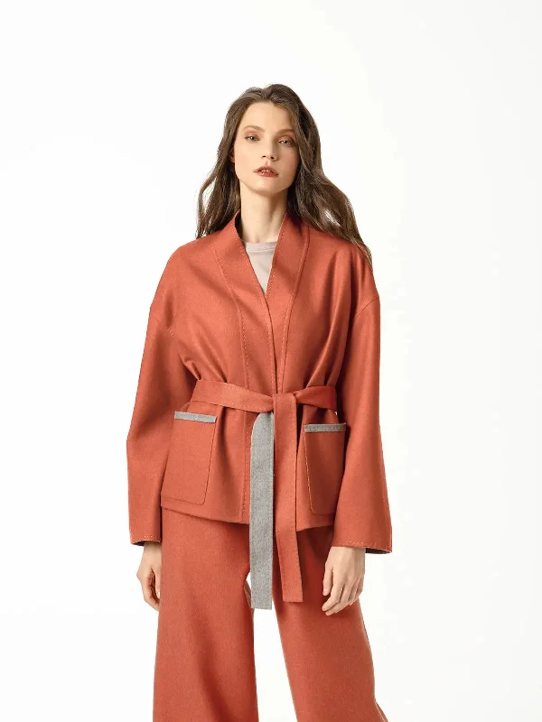 Cashmere kimono style blazer Spring Women's Coat