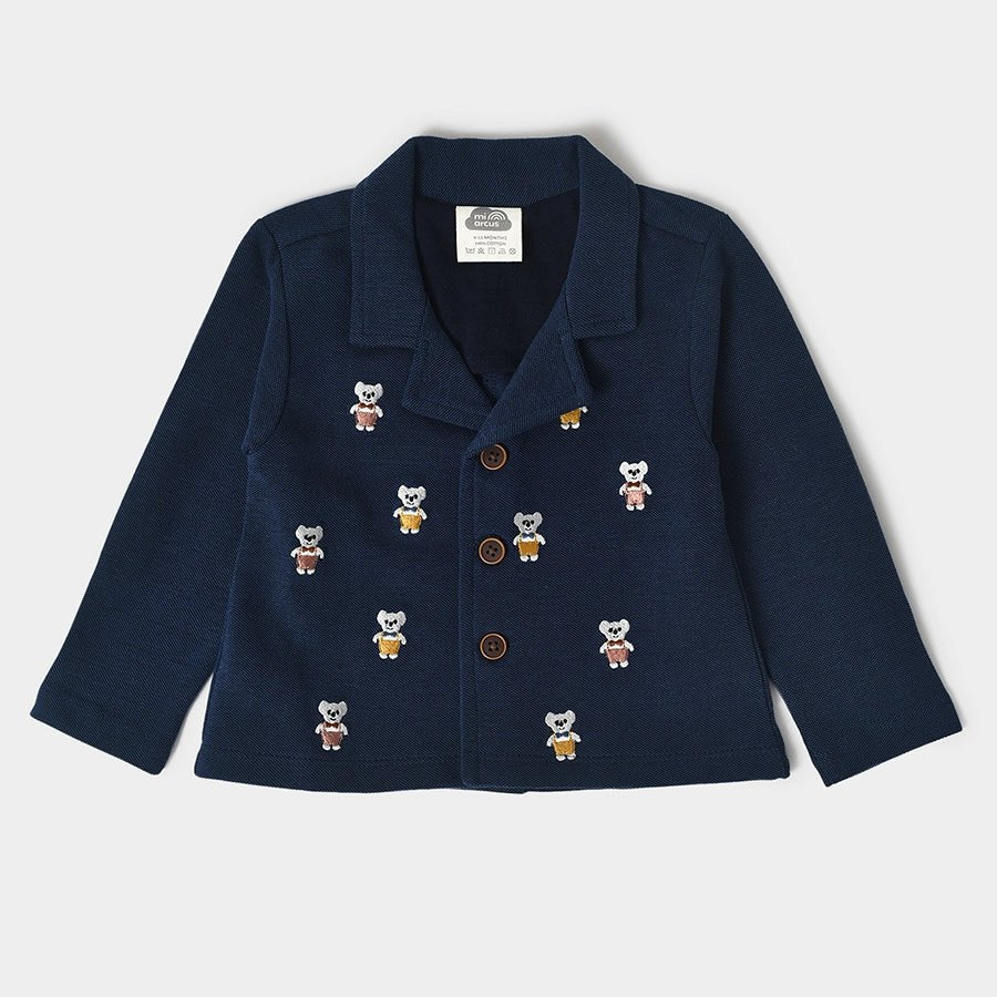 Misty Blue Knitted Blazer Women's Advanced Suit