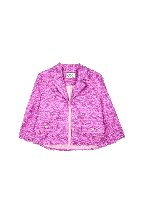 Boxy Blazer - Violet Confetti Women's Casual Suit