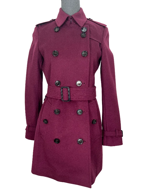 BURBERRY London Wool Double Breasted Trench Coat Size S Classic Trench Coat Outerwear BURBERRY London Wool Double Breasted Trench Coat Size S Classic Trench Coat Outerwear
