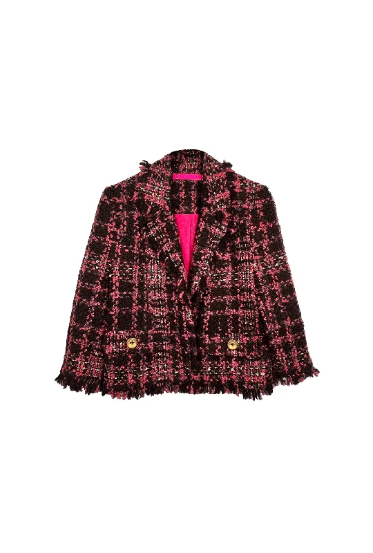 BURU x Mignonne Gavigan Boxy Blazer - Chocolate Tweed Women's Handmade Blazer