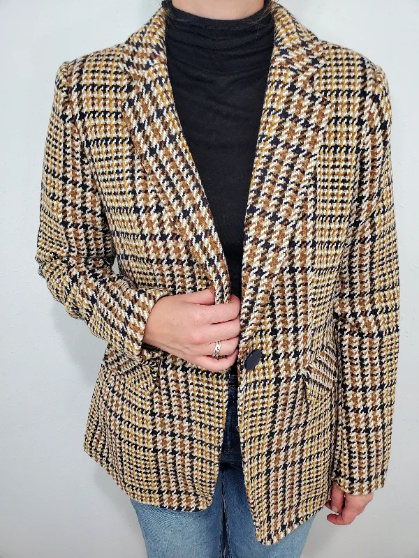 CHARLIE B PLAID BLAZER - TERRACOTTA MULTI Women's Adventure Blazer