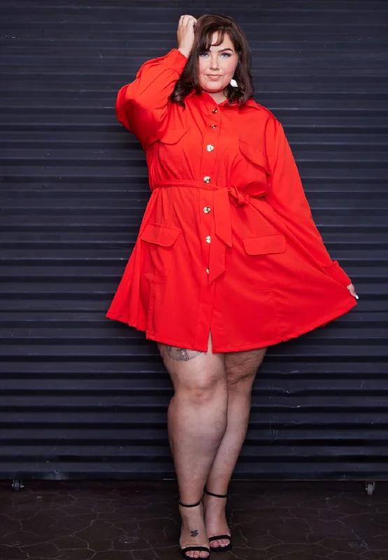 Charly Trench Dress Comfortable Belted Wool Trench
