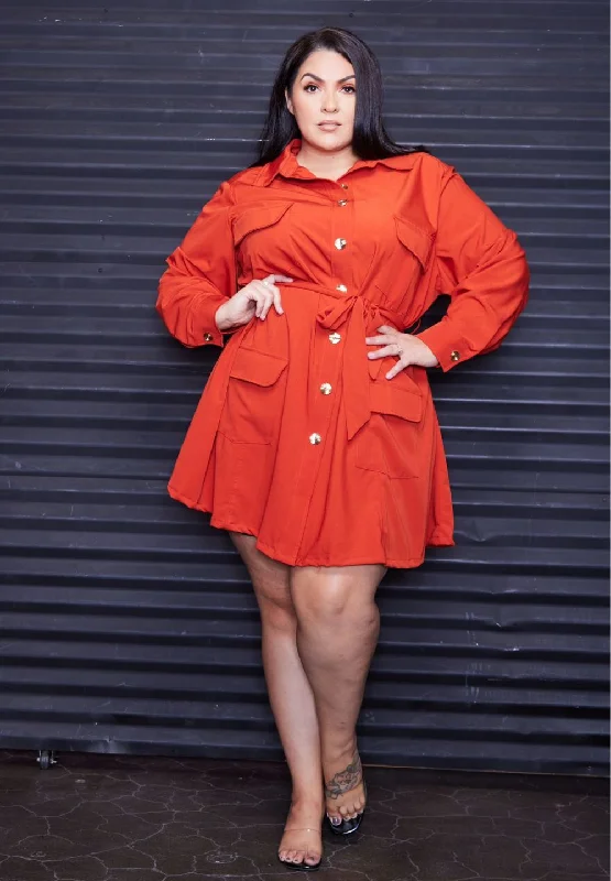 Charly Trench Dress Classic Single-Breasted Trench