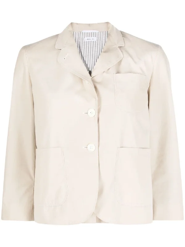 rounded-collar single-breasted blazer Women's Boutique Suit