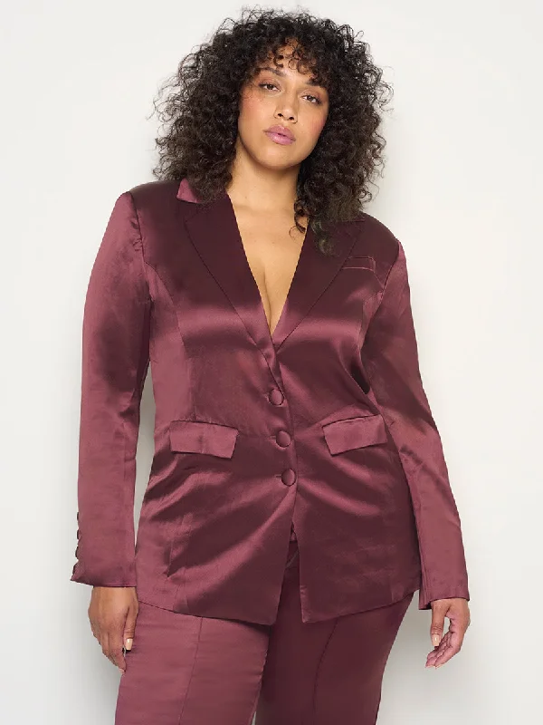 CURVE COLLINS SATIN BOYFRIEND BLAZER Women's Elegant Suit