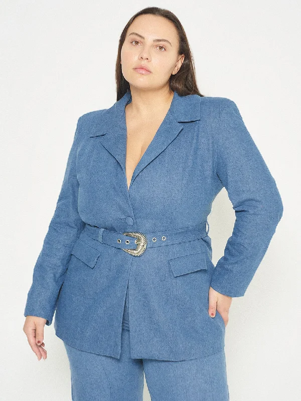 CURVE DOMINGA DENIM BLAZER Women's Vintage Jacket