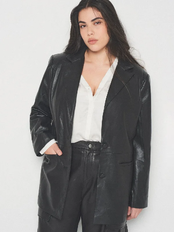 CURVE JORDAN RECYCLED LEATHER BLAZER Women's Trendy Jacket