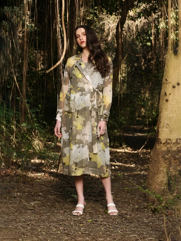 GOLDIE TRENCH SHIRT DRESS Comfortable Wool Trench Jacket