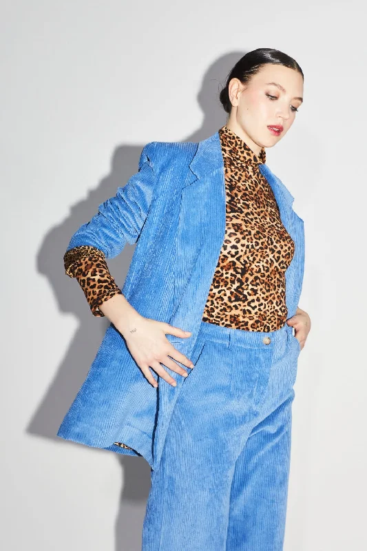 Imprevu Ema Blazer In Vintage Blue Summer Women's Jacket