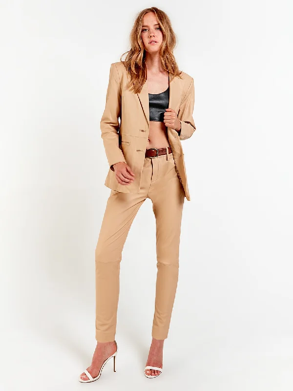JORDAN RECYCLED LEATHER BLAZER Women's Handmade Blazer