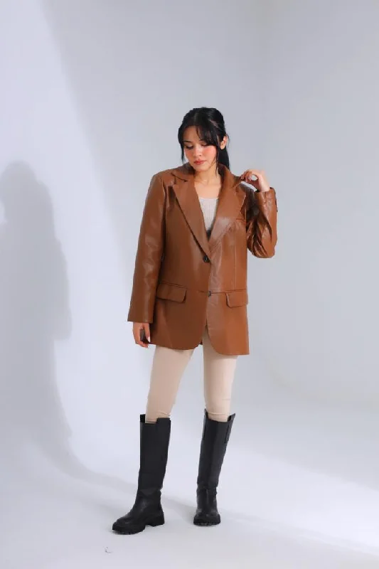 Leather Blazer 8294 Women's Fashion Blazer