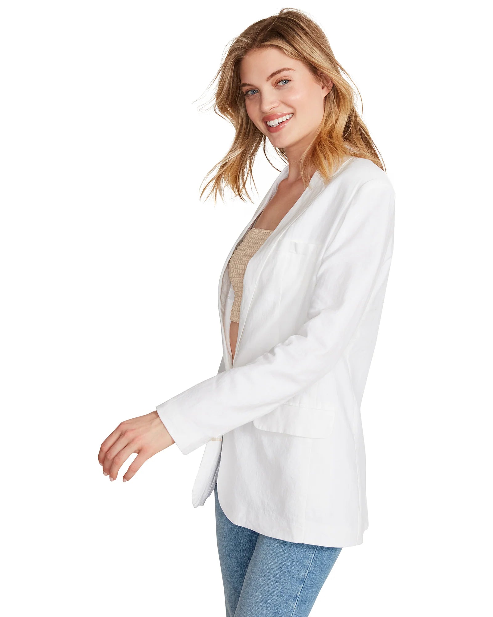 Linen On The Edge Blazer Women's High-End Blazer