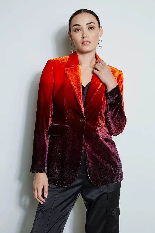Ombre Velvet Blazer Women's Custom Suit